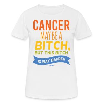 Fuck Cancer Schilddrüse Krebs krank - Frauen T-Shirt atmungsaktiv - Weiß - Vorne - AI Model Female 172 dark (172cm)