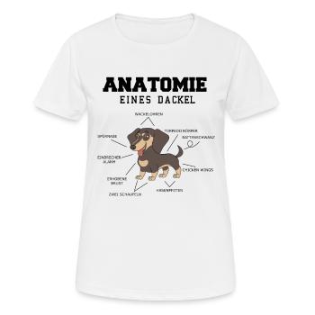 Dackel Rauhaardackel Hunde Hund Dachshund - Frauen T-Shirt atmungsaktiv - Weiß - Vorne - AI Model Female 172 dark (172cm)
