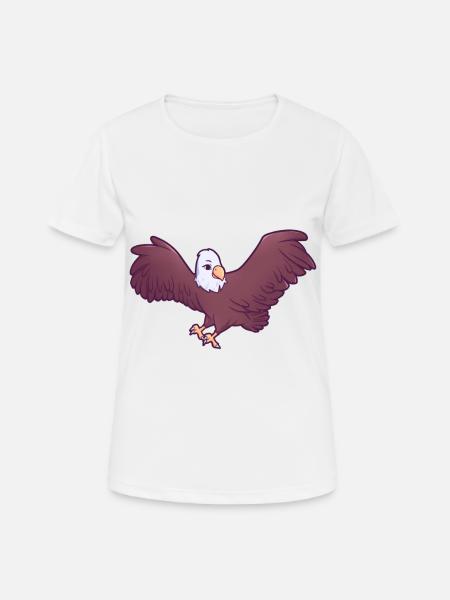 Adler - Frauen T-Shirt atmungsaktiv - Weiß