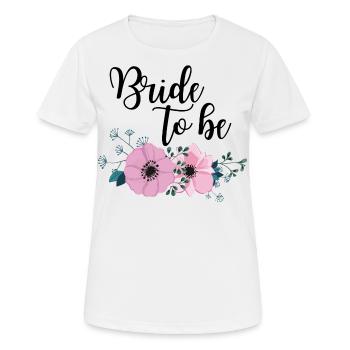 MARIÉE À ÊTRE - FLEUR ROSE 1 - T-shirt respirant Femme - blanc - Devant - AI Model Female 172 dark (172cm)