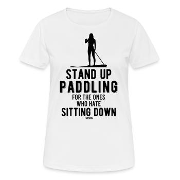 Stand up paddling - Women's Breathable T-Shirt - white - Front - AI Model Female 172 dark (172cm)