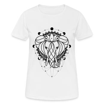 Éléphant - animal puissant - T-shirt respirant Femme - blanc - Devant - AI Model Female 172 dark (172cm)