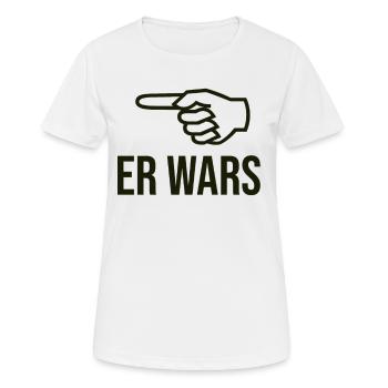 Er wars - Frauen T-Shirt atmungsaktiv - Weiß - Vorne - AI Model Female 172 dark (172cm)