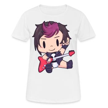 Baby Guitare électrique Hard Rock Metal Musique - T-shirt respirant Femme - blanc - Devant - AI Model Female 172 dark (172cm)