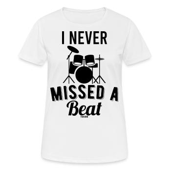 Drummer Band trommeln - Frauen T-Shirt atmungsaktiv - Weiß - Vorne - AI Model Female 172 dark (172cm)