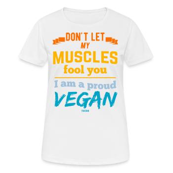 Vegan Vegan Veganism Veggie Gift - T-shirt respirant Femme - blanc - Devant - AI Model Female 172 dark (172cm)