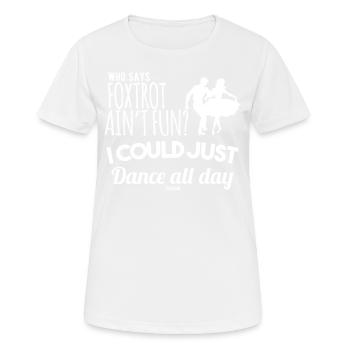 Foxtrot danse couple danse musique cadeau - T-shirt respirant Femme - blanc - Devant - AI Model Female 172 dark (172cm)