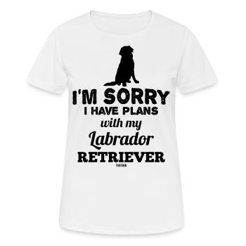 Labrador Retriever - T-shirt respirant Femme - blanc - Devant - AI Model Female 172 dark (172cm)