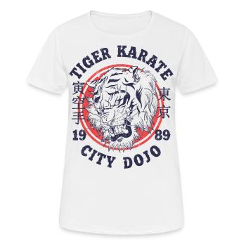 Tiger Karate City Dojo retro vintage Film Design - Frauen T-Shirt atmungsaktiv - Weiß - Vorne - AI Model Female 172 dark (172cm)
