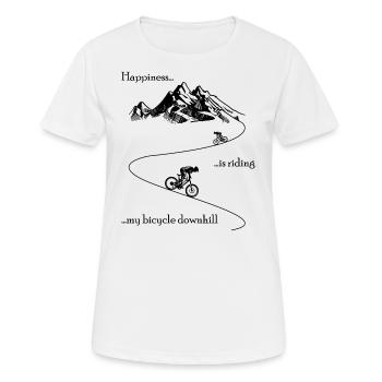 Downhill Mountain biking bicycle off-road Bike MTB - Women's Breathable T-Shirt - white - Front - AI Model Female 172 dark (172cm)
