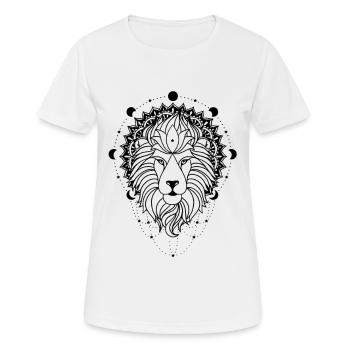 Löwe – Krafttier - Frauen T-Shirt atmungsaktiv - Weiß - Vorne - AI Model Female 172 dark (172cm)