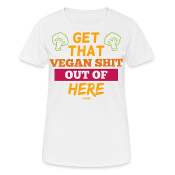 i hate vegan food - Women's Breathable T-Shirt - white - Front - AI Model Female 172 dark (172cm)