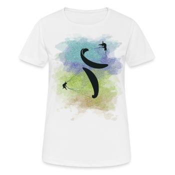 Paragliding & Paragliding - Women's Breathable T-Shirt - white - Front - AI Model Female 172 dark (172cm)