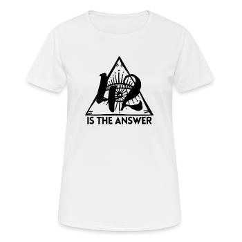 42 Is The Answer, 42 Is The Answer. Illuminati. - Women's Breathable T-Shirt - white - Front - AI Model Female 172 dark (172cm)
