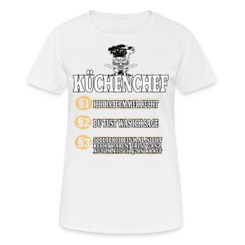 Küchenchef Koch Kochen - Frauen T-Shirt atmungsaktiv - Weiß - Vorne - AI Model Female 172 dark (172cm)