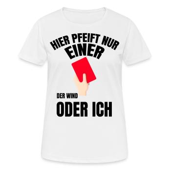 Schiedsrichter Karten Schiedsrichter Schiri Karten - Frauen T-Shirt atmungsaktiv - Weiß - Vorne - AI Model Female 172 dark (172cm)