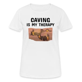 Caving - Women's Breathable T-Shirt - white - Front - AI Model Female 172 dark (172cm)