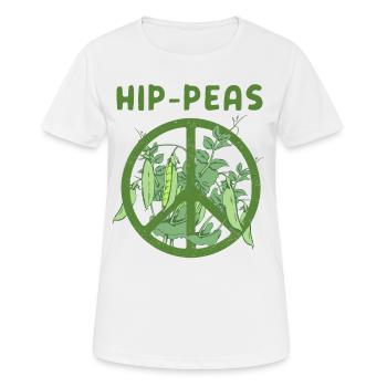 Hippie Erbsen lustig Erbse Garten Spruch Geschenk - Frauen T-Shirt atmungsaktiv - Weiß - Vorne - AI Model Female 172 dark (172cm)
