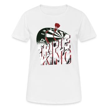 Dartscheibe mit Dartpfeilen Triple King - Frauen T-Shirt atmungsaktiv - Weiß - Vorne - AI Model Female 172 dark (172cm)