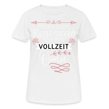 Rentnerin Rente Pension Oma - Frauen T-Shirt atmungsaktiv - Weiß - Vorne - AI Model Female 172 dark (172cm)