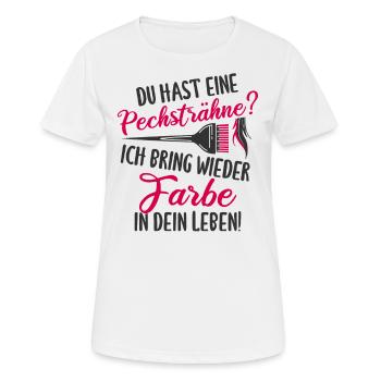 Funny hairdresser hairdresser says bad luck streaks - Women's Breathable T-Shirt - white - Front - AI Model Female 172 dark (172cm)