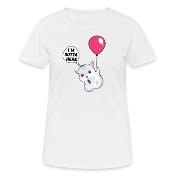Un hamster Avec un tournesol Accroché - T-shirt respirant Femme - blanc - Devant - AI Model Female 172 dark (172cm)