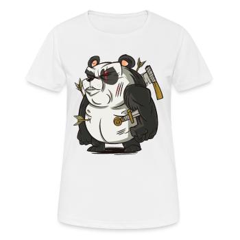 Warrior Panda Kämpfer Kampf - Frauen T-Shirt atmungsaktiv - Weiß - Vorne - AI Model Female 172 dark (172cm)