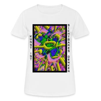 Kunst ist sichtbares Denken - 1 - Frauen T-Shirt atmungsaktiv - Weiß - Vorne - AI Model Female 172 dark (172cm)