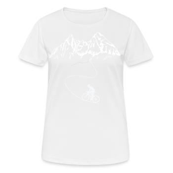 Bicycle Road Bike Bike Race Bike Tour - Women's Breathable T-Shirt - white - Front - AI Model Female 172 dark (172cm)
