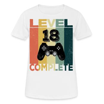 18th Birthday Young Man 2003 Level 18 Years Game - Women's Breathable T-Shirt - white - Front - AI Model Female 172 dark (172cm)