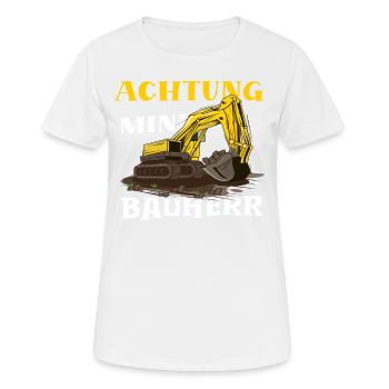 Bagger Haus Bau für Bauherr - Frauen T-Shirt atmungsaktiv - Weiß - Vorne - AI Model Female 172 dark (172cm)