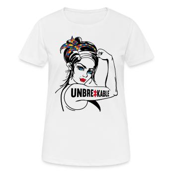 Autisme Conscience - T-shirt respirant Femme - blanc - Devant - AI Model Female 172 dark (172cm)