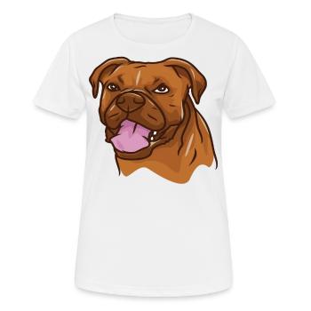Pitbull Bull chien chien - T-shirt respirant Femme - blanc - Devant - AI Model Female 172 dark (172cm)