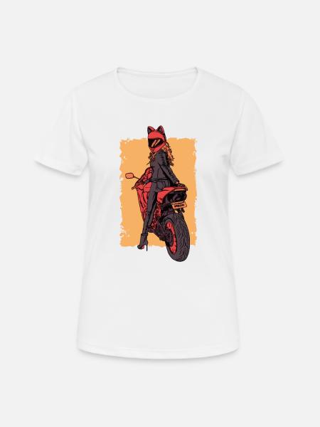 Motorcyclist Biker Biker - Women's Breathable T-Shirt - white