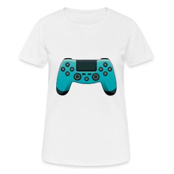 Gamer Contrôleur De Jeu Jouer Jouer Manette - T-shirt respirant Femme - blanc - Devant - AI Model Female 172 dark (172cm)
