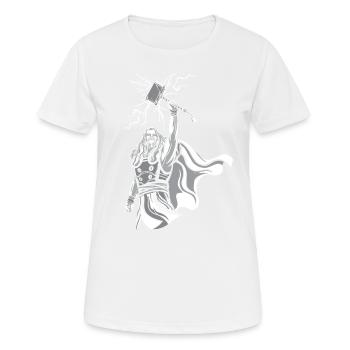 Odin Viking Valhalla Viking Hammer Thor Odin - Women's Breathable T-Shirt - white - Front - AI Model Female 172 dark (172cm)