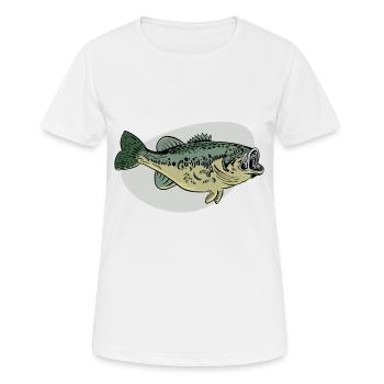 Pêche pêche pêche à carpes pêche pêche - T-shirt respirant Femme - blanc - Devant - AI Model Female 172 dark (172cm)