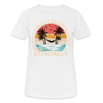 Enfin à la retraite Maintenant Officiel - T-shirt respirant Femme - blanc - Devant - AI Model Female 172 dark (172cm)