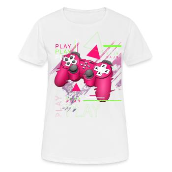 Brawling Play Brawl Gamer Zocken Gaming Game - Women's Breathable T-Shirt - white - Front - AI Model Female 172 dark (172cm)