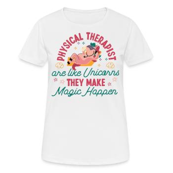 Physical Therapist Therapy - T-shirt respirant Femme - blanc - Devant - AI Model Female 172 dark (172cm)