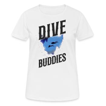 Scuba Diving Diver Dive Buddies - T-shirt respirant Femme - blanc - Devant - AI Model Female 172 dark (172cm)