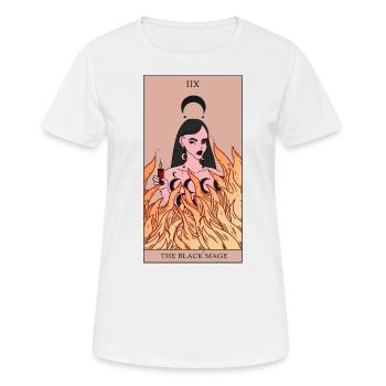 Schwarze Magie Tarot Karte Magierin Geschenkidee - Frauen T-Shirt atmungsaktiv - Weiß - Vorne - AI Model Female 172 dark (172cm)
