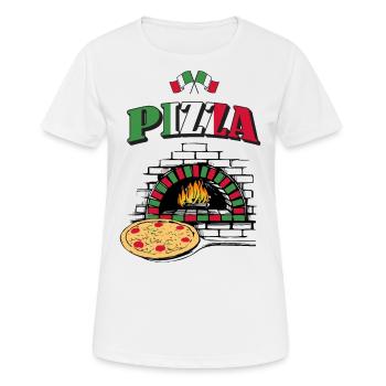 Pizzabäcker Pizzeria Arbeitskleidung - Frauen T-Shirt atmungsaktiv - Weiß - Vorne - AI Model Female 172 dark (172cm)