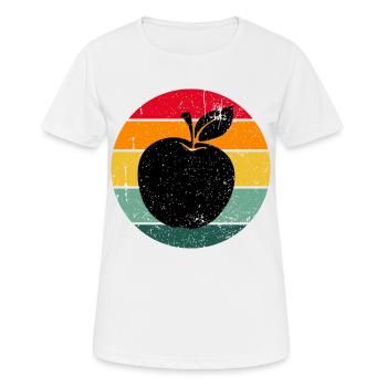 Vintage Retro Apfel Obst Apfelbaum Geschenkidee - Frauen T-Shirt atmungsaktiv - Weiß - Vorne - AI Model Female 172 dark (172cm)