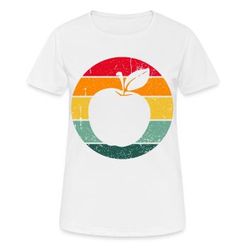 Vintage Retro Apfel Obst Apfelbaum Geschenkidee - Frauen T-Shirt atmungsaktiv - Weiß - Vorne - AI Model Female 172 dark (172cm)