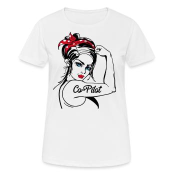 Female Co-Pilot Rosie The Riveter - Women's Breathable T-Shirt - white - Front - AI Model Female 172 dark (172cm)