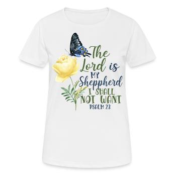 Christian Bible Verse Quote - Frauen T-Shirt atmungsaktiv - Weiß - Vorne - AI Model Female 172 dark (172cm)