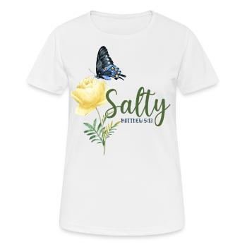 Christian Bible Verse Butterfly - Frauen T-Shirt atmungsaktiv - Weiß - Vorne - AI Model Female 172 dark (172cm)
