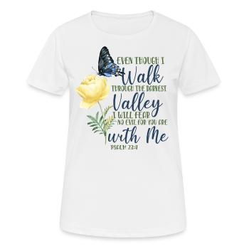 Christian Bible Verse Quote - Women's Breathable T-Shirt - white - Front - AI Model Female 172 dark (172cm)