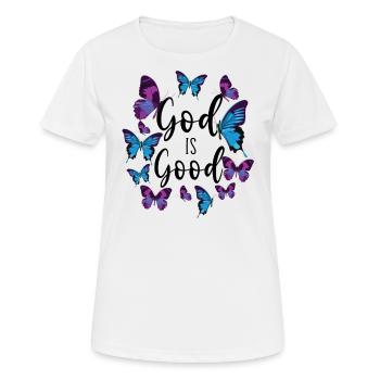 Christian Bible Verse Quote - Women's Breathable T-Shirt - white - Front - AI Model Female 172 dark (172cm)